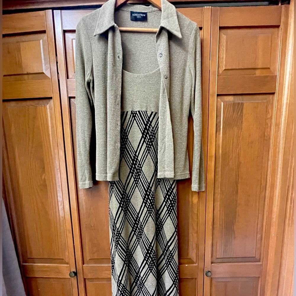 Nordstroms SAVVY | 90s VINTAGE | Two Piece Set | Knit Maxi Dress
